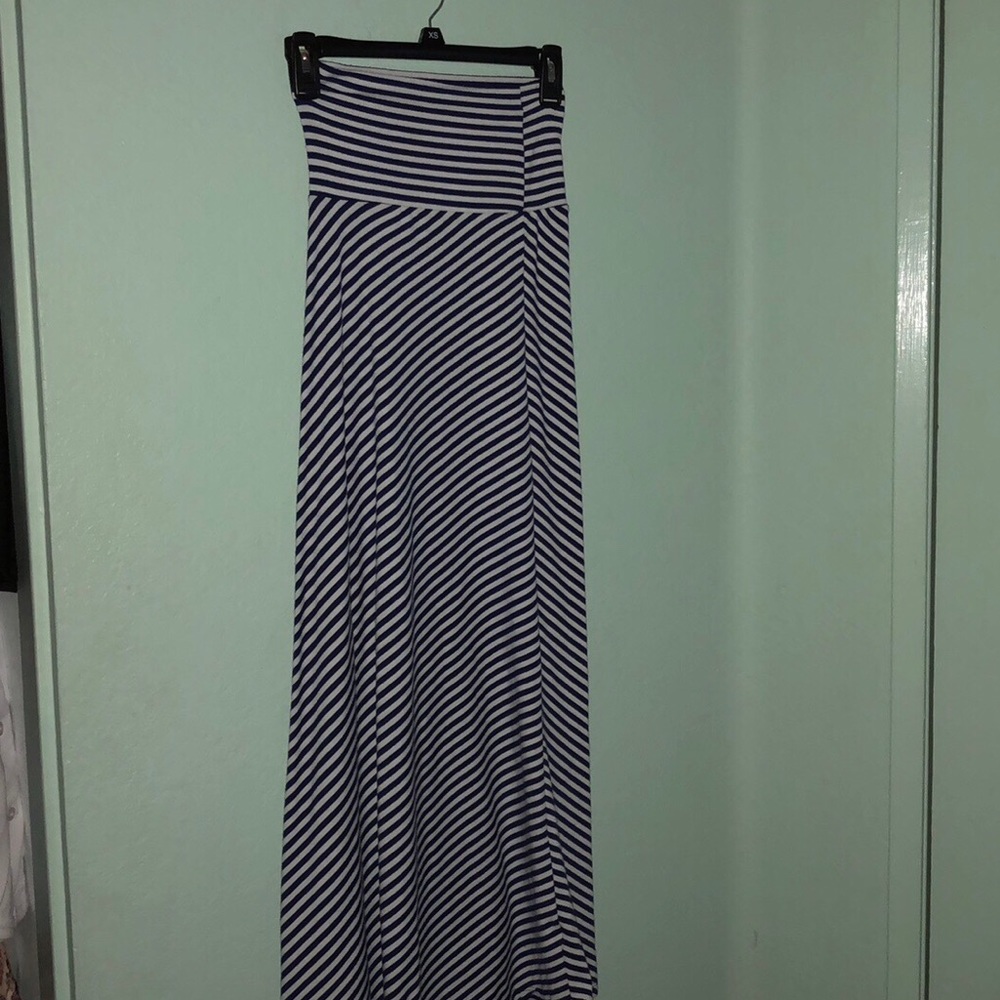 Long Blue Maxi Skirt